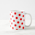 White and Red Polka Dots Coffee Mugs