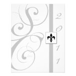 White and Silver Scroll Ribbon Graduation Personalized Announcement