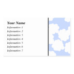 White and Sky Blue Clouds Pattern. Business Card