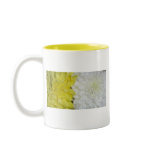 white and yellow chrysanthemums mug