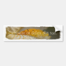 White and Yellow Iris; Customisable Bumper Sticker
