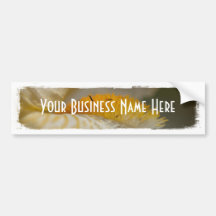 White and Yellow Iris; Promotional Bumper Sticker