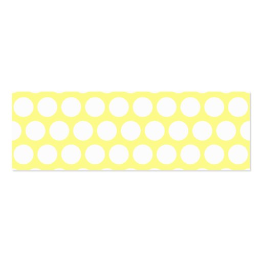 White and Yellow Polka Dots Business Cards