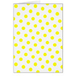 White and Yellow Polka Dots Greeting Card