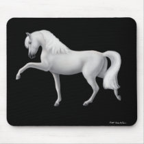 White Andalusian Horse Mousepad