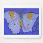 White Angled Sulphur Butterfly Mousepads