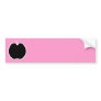White Apple Outline. Bumper Stickers