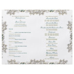 White aqua vintage antique "wedding program" flyers