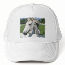 White Arabian Horse Baseball Hat