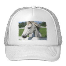 White Arabian Horse Baseball Hat