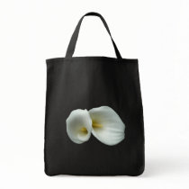 White Arum Lilies Tote Bags