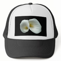 White Arum Lilies Mesh Hats