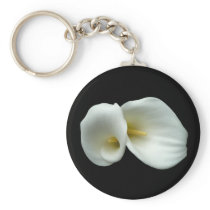 White Arum Lilies Key Chain