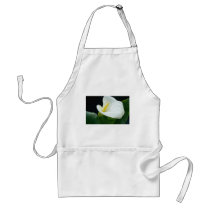 white Arum lily flowers Apron