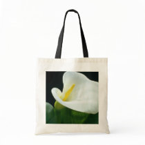 white Arum lily flowers Canvas Bags