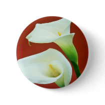 white Arum lily flowers Button
