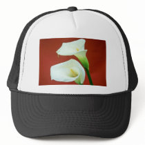 white Arum lily flowers Trucker Hats