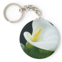 white Arum lily flowers Keychains