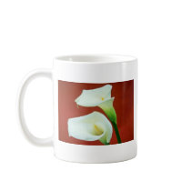 white Arum lily flowers Coffee Mug