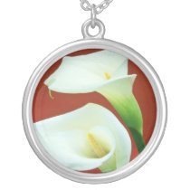 white Arum lily flowers Jewelry