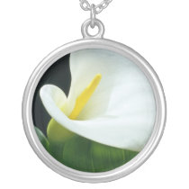 white Arum lily flowers Pendants
