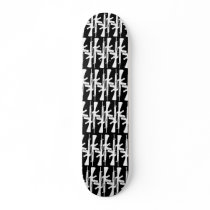 White Assualt Rifles Skateboard