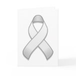 White Awareness Ribbon Card