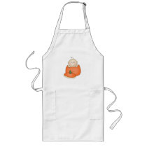 White Baby in Pumpkin Apron