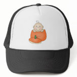 White Baby in Pumpkin hats
