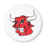 White Bad Ass Bull magnets