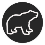 WHITE BEAR OUTLINE STICKERS