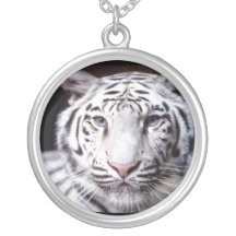 White Bengal Tiger Photography Necklace
