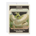 White Bermuda Onions Seed Packet invitations