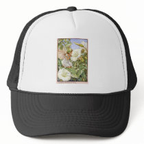 White Bindweed Fairy Mesh Hat