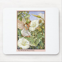 White Bindweed Fairy Mousepad