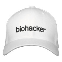 white biohacker baseball cap