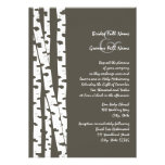 White Birch Tree/ Dark Brown Personalized Invitation