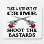 White Bite Out Crime Bastards Mouse Pad