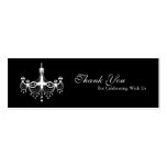 White & Black Chandelier Favour Tag