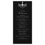 White & Black Chandelier Wedding Program