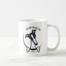White Black Greyhound IAAM Coffee Mugs