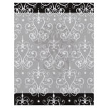 white black heart chandelier shabby damask pattern flyers