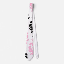 white black pink lovely bold damask neckties