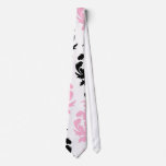 white black pink lovely bold damask ties