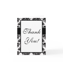 white black rose romance damask design cards
