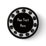 White-Black Skull Button