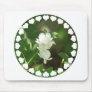 White Bleeding Heart Mouse Pad
