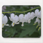 White Bleeding Hearts Mousepads
