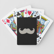 White Bling Moustache (Faux Glitter Graphic)