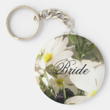 White Blooms Keychain